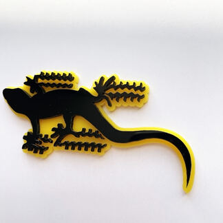 Emblema dei distintivi del parafango nero e giallo del distintivo Gecko 3D
 1