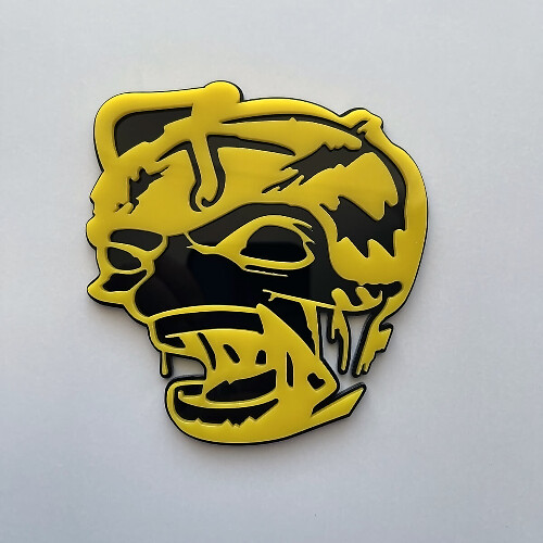 Distintivo 3D Zombie Bee Super Bee Emblema badge parafango nero vs giallo
 1