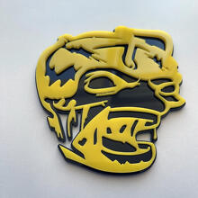 Distintivo 3D Zombie Bee Super Bee Emblema badge parafango nero vs giallo
 3