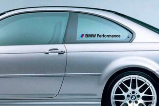 COPPIA BMW Performance M3 M5 E34 E36 E39 E46 E60 E70 E90 Adesivo per finestra logo
