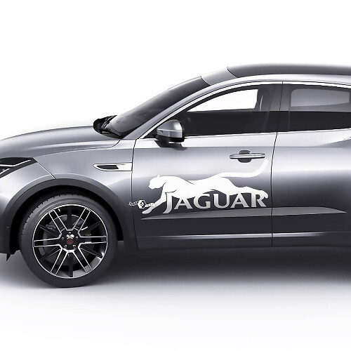 Adesivo grafico per porte laterali Cat E-Pace con logo Jaguar
