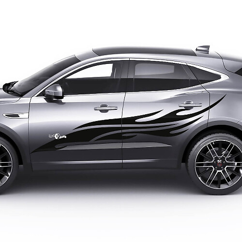 Jaguar E-Pace Adesivo Grafico Porte Laterali Tribali Fiamma Logo adesivo
