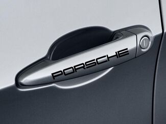 4 Porsche Porta maniglia per Cayenne Panamera Boxter 911 Emblemi Adesivi decalcomanie