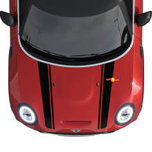 Mini Cooper S Strisce per cofano e portiere laterali Striscia Rally Decalcomania e adesivo grafico
 2