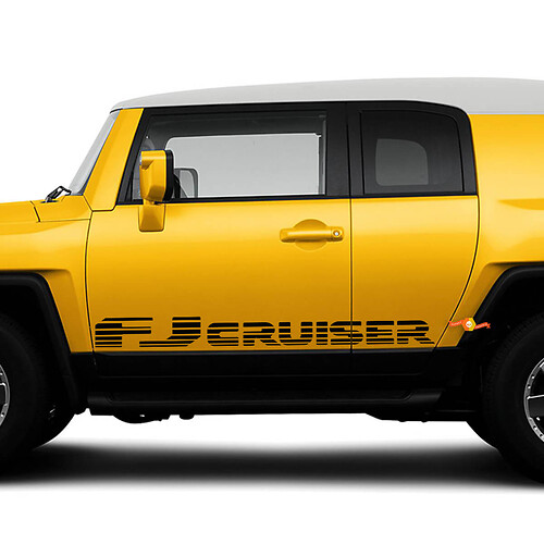 Coppia Toyota FJ Cruiser porte laterali pannello basculante striscia adesivo decalcomania camion avvolgente
