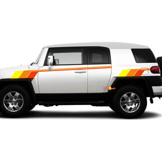 Toyota FJ Cruiser Side Retro Vintage Side Door Stripes Grafica decalcomania 2
