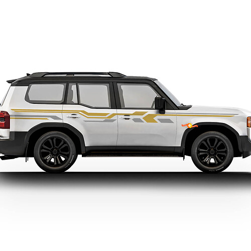 2024 Toyota Land Cruiser Prado Adesivi laterali Decalcomanie Kit di decalcomanie per adesivi grafici a strisce in vinile
