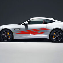 Adesivo con logo Jaguar F-Type R Side Racing Graphics Decalcomania per porte
 3