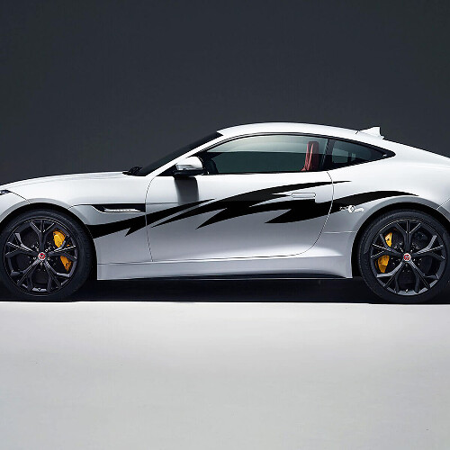 Adesivo Decorativo Flame Side Racing per Porte Jaguar F-Type R