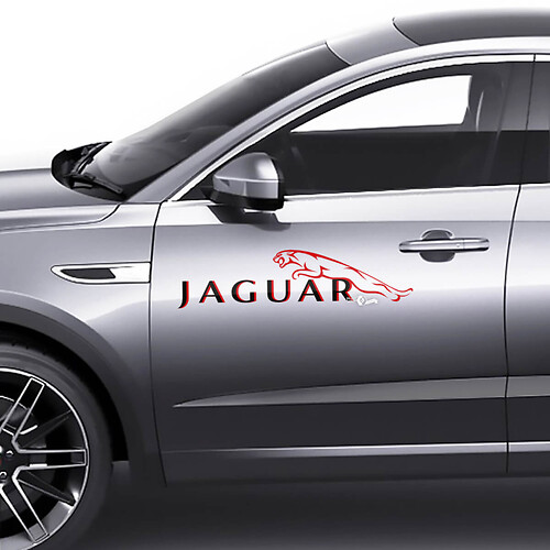 Coppia Jaguar E-Pace Side Doors Logo Decal Decal Logo Sticker 2 colori
