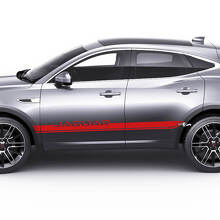 Coppia adesivi con logo Jaguar E-Pace per porte laterali con logo a strisce grafiche
 3