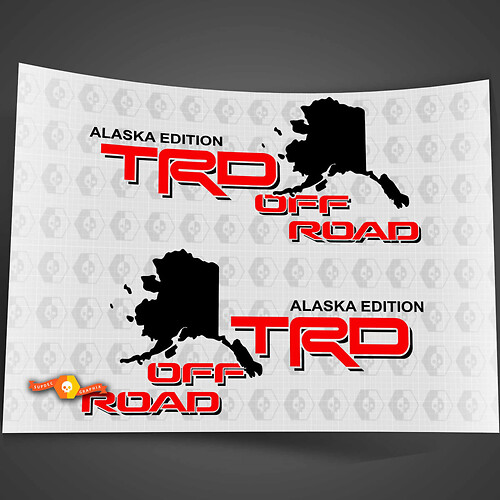 Adesivi decalcomanie per camion sul comodino Toyota TRD Off Road Alaska Edition
