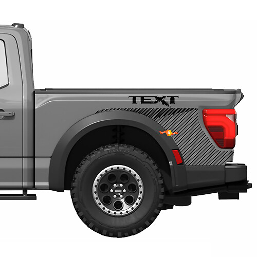 Kit 4 Adesivi in Vinile Strisce Laterali per Piano Porta per Ford F150 Raptor R