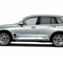 Strisce a scacchi per adesivo decalcomania in vinile per porte laterali BMW X5 G05
 3