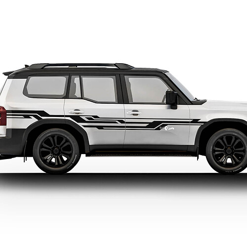 2024 Toyota Land Cruiser Prado Adesivi laterali Decalcomanie Adesivi grafici a strisce in vinile Kit di decalcomanie 2
