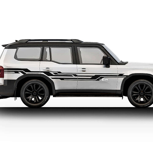 Kit Adesivi Strisce Laterali Astratte per Toyota Land Cruiser Prado 2024_1