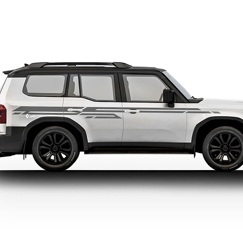 2024 Toyota Land Cruiser Prado Adesivi laterali Decalcomanie Adesivi grafici a strisce in vinile Kit di decalcomanie 3
