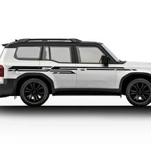 Kit adesivi in vinile per fiancate Toyota Land Cruiser Prado 2024 - Strisce grafiche adesive.
 3