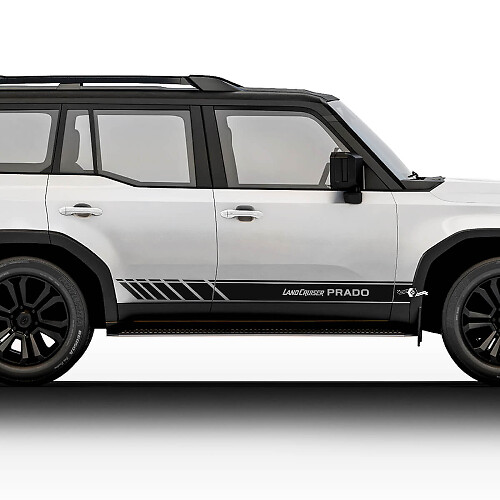 Kit adesivi laterali da corsa in vinile per Toyota Land Cruiser Prado 2024
