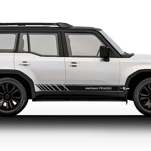Kit adesivi laterali da corsa in vinile per Toyota Land Cruiser Prado 2024
