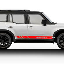 Kit adesivi laterali da corsa in vinile per Toyota Land Cruiser Prado 2024
 3