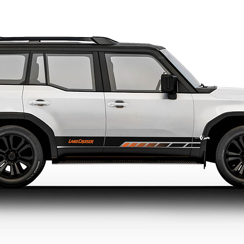 Kit di decalcomanie grafiche in vinile con strisce stile vintage Toyota Land Cruiser
