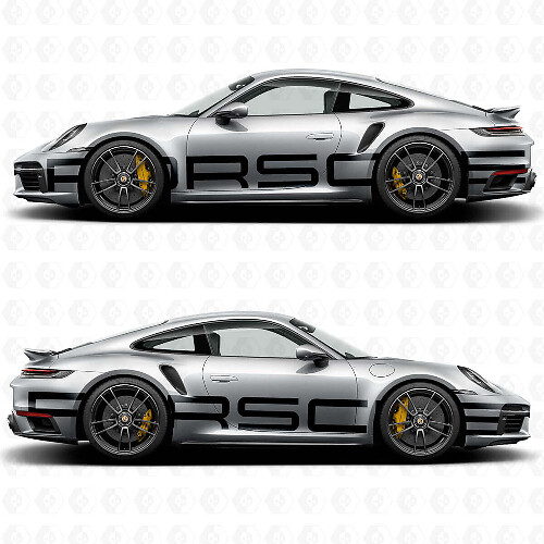 Kit Adesivo in Vinile con Scritta Grande Laterale per Porsche 911