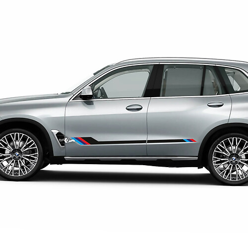 Accenti M colori strisce per BMW G05 adesivo decalcomania in vinile per porte laterali
