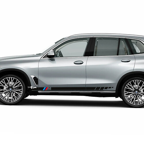 Accenti M strisce logo per BMW G05 adesivo decalcomania in vinile per porte laterali
