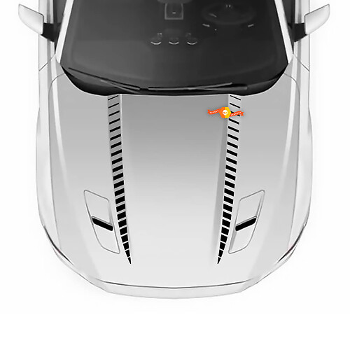 Set Ford Mustang 2015-2017 cofano vinile Spears decalcomanie adesivi strisce grafiche
