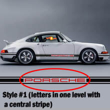 Porsche 911 decalcomania con logo a strisce laterali classiche bicolore stile cantante
 2