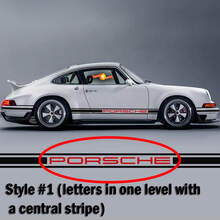 Porsche 911 Due Strisce Laterali Classiche Bicolore Adesivo Logo Decalcomania Stile Singer
 2