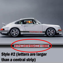 Porsche 911 Due Strisce Laterali Classiche Bicolore Adesivo Logo Decalcomania Stile Singer
 3
