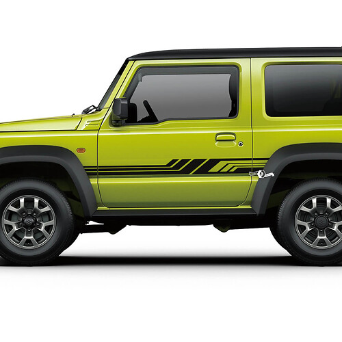 Coppia adesivi con decalcomanie grafiche Suzuki JIMNY per porte laterali
