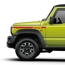 Coppia adesivi con logo Linee per decalcomanie grafiche Suzuki JIMNY Side Fender Stripe
 3