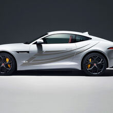 2x adesivi in ​​vinile con grafica laterale per porte Jaguar F-Type R
 2