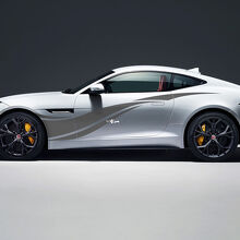 2x adesivi in ​​vinile con grafica laterale per porte Jaguar F-Type R Side Racing
 2
