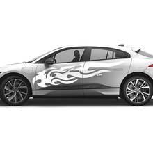 2x adesivi in ​​vinile con grafica Jaguar F-Type R Side Racing Graphics per porte laterali con fiamma
 3