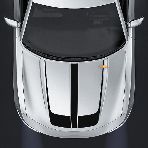 La grafica degli adesivi per decalcomanie centrali per cofano Dodge Charger si adatta ai modelli 2015-2020
