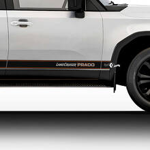 Kit di decalcomanie per adesivi grafici in vinile per Toyota Land Cruiser Prado a strisce stile vintage
 2
