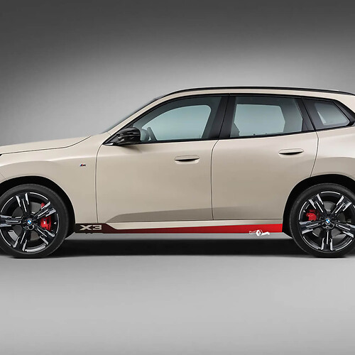 Vinile adesivo per decalcomania di colore sfumato per porte laterali con logo BMW X3 G01 F25
