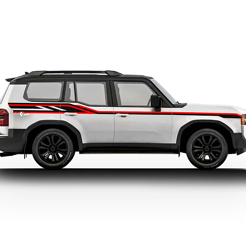 Toyota Land Cruiser Porte Strisce Adesivi Decalcomanie Vinile Adesivi grafici Decalcomanie Kit 2
