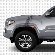 2x adesivi per decalcomanie in vinile a strisce laterali in stile polinesiano per cofano parafango Toyota Tacoma SR5 TRD
 2