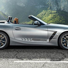 Strisce a scacchi per porta laterale con logo M BMW Z4 adesivo in vinile
 3
