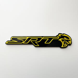 Stemma SRT 3D Emblema badge parafango nero vs giallo
