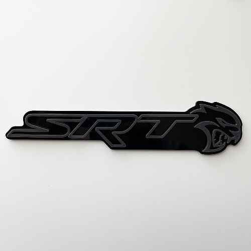 Emblema SRT 3D Badge Nero vs Grigio per Parafango
