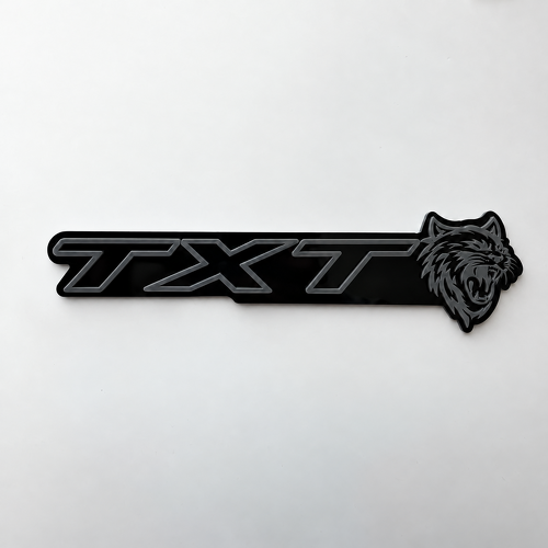SRT Style Black Grey Custom TXT Cat 3D — Emblema (parafango)