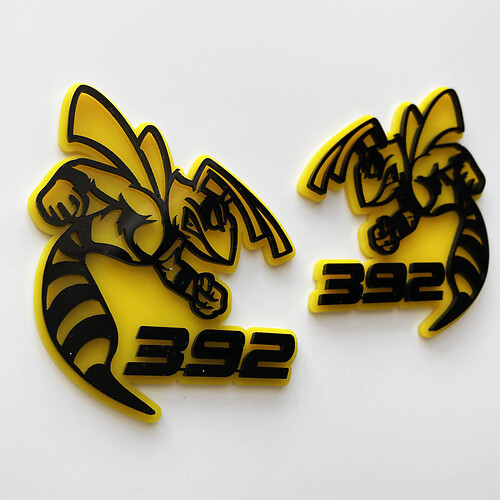 Emblema dei distintivi del parafango giallo o grigio del distintivo SRT 3D
