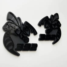 Hornet Bee 392 Badge 3D Emblema badge parafango grigio vs nero
 4