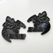 Hornet Bee 392 Badge 3D Emblema badge parafango grigio vs nero
 5